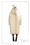 Tilda Camel Oversized Long Coat in Wool Blend