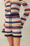 Mavis Multi Stripe Knit Shorts