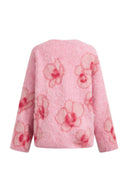 Juliet Orchideen Jacquard Cardigan aus Alpaka-Strick