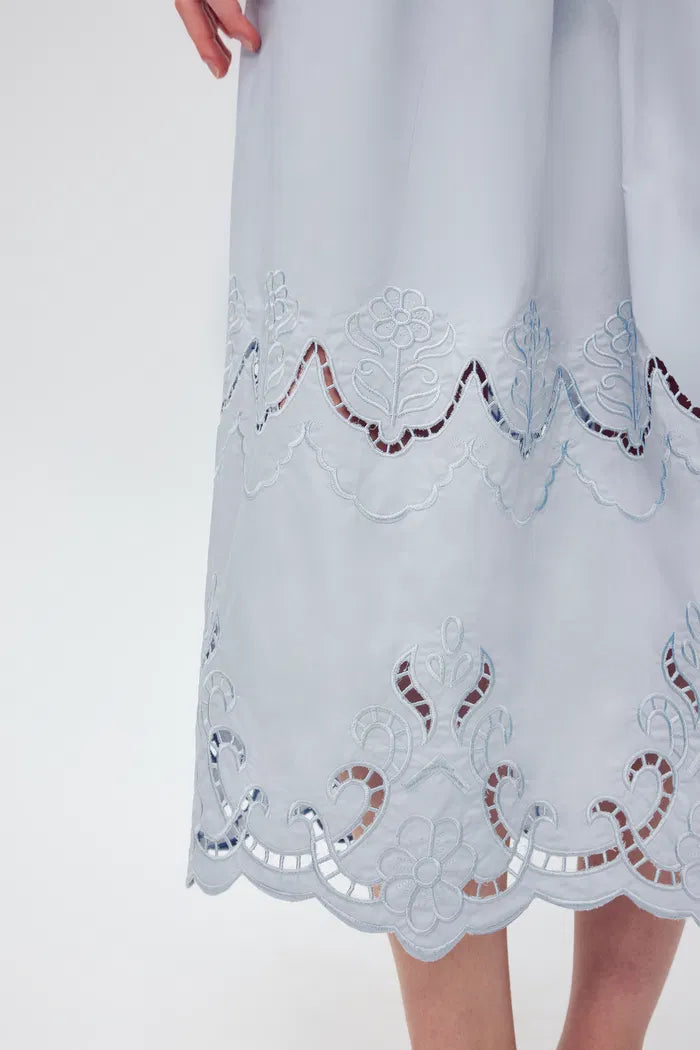 Amy Lace-Trimmed Dress in Mulberry Silk Blend - S/P Amy Lace-Trimmed Dress in Mulberry Silk Blend - S/P