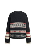 Maglione Corvara Nordic Fair Isle con maniche ampie in lana merino