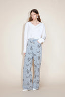 Jeans Star de pierna recta en denim de algodón con cuentas