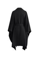 Aggripine Trenchcoat im Cape-Stil aus leichtem Merino-Twill