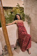 Jules handbemaltes persisches Blumen-Cami-Kleid