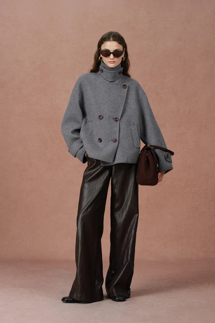 Catherine Double Faced Cabanse Coat in Merino Wool