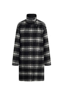 Telos Plaid Reversible Midi Coat in Wool Blend