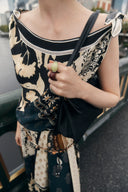 Calista Scarf Panel Draped Sleeveless Dress in Viscose