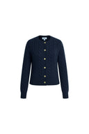 Calla Vintage Cable Cardigan in Wool Blend