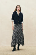 Calla Vintage Cable Cardigan in Wool Blend