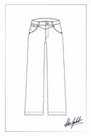 Cameron Vintage Textured Wide Leg Jeans in Flocked Denim