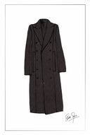 Caspia Oversized Double Breasted Long Coat in Wool Blend