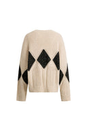 Cassy Argyle Sweatshirt in  Coarse Spun Merino Wool