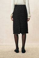 Catherine Pearl Embellished Tweed Straight Skirt