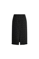 Catherine Pearl Embellished Tweed Straight Skirt