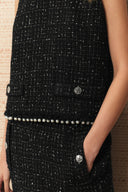 Catherine Pearl Embellished Tweed Vest
