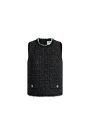 Catherine Pearl Embellished Tweed Vest