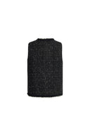 Catherine Pearl Embellished Tweed Vest