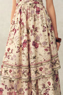 Seraphina Pomegranate  Sleeveless Dress in Linen Blend