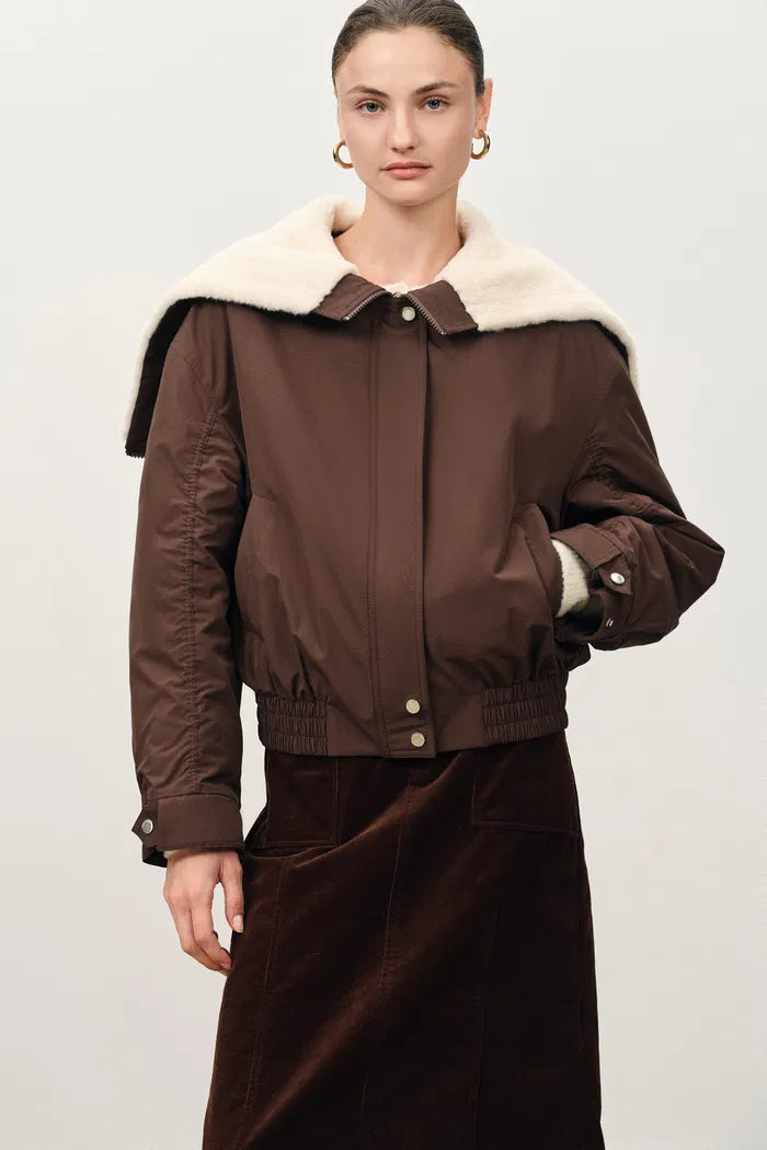 Dakota Cropped Quilted Cotton Jacket in Lightweight Blend