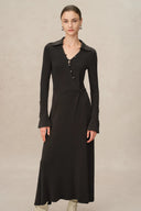 Ruby Knotted Dress in Wool-Thermolite