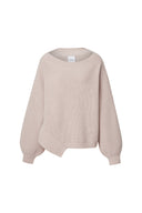 Sonia Pullover mit asymmetrischem Saum aus Merinowollstrick