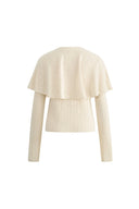 Cardigan style cape Elen en tricot laine-cachemire