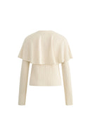 Elen Cape Style Cardigan in Wool-Cashmere Knit