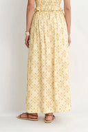 Lalia Flora Top and Maxi Skirt Matching Set in Linen Blend