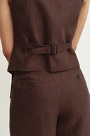 Victoria Bermuda Shorts in Linen Herringbone