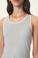 Skye Striped U Neck Racerback Tank Top in Soft Stretch Knit