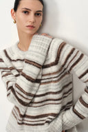 Maglione a righe Mignon in maglia di misto alpaca