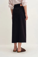 Ensembles veste coupe carrée Pike et jupe en denim de coton