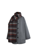 Cappotto mantella Cecilia reversibile con sciarpa in 100% lana