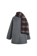 Cappotto mantella Cecilia reversibile con sciarpa in 100% lana