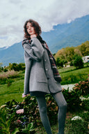Cappotto mantella Cecilia reversibile con sciarpa in 100% lana