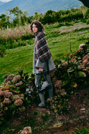 Cappotto mantella Cecilia reversibile con sciarpa in 100% lana