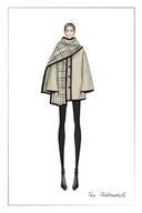 Cecilia Reversible Tartan Check Double Face Short Coat in Wool Cashmere Blend