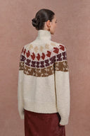Maglione a collo alto Krasner con motivo Fair Isle disegnato a mano in lana merino