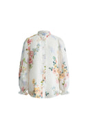 Ariel Flora Bluse aus Seide-Leinen-Mischung