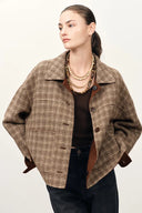 Rowan Two Tone Reversible Jacket in  Double Face Merino Wool