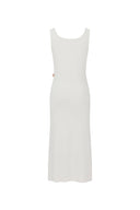 Hera Wide Sleeveless Strap Dress in Stretch Yarn Knit
