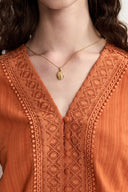 Falda Maxi Sybilla con Volantes y Calados en Algodón