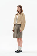 Morston Kontrastfarbige, verkürzte Jacke aus 100% Baumwoll-Twill