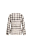 Charlotte Cropped-Jacke mit Karomuster aus Bouclé-Tweed