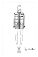 Charlotte Cropped-Jacke mit Karomuster aus Bouclé-Tweed
