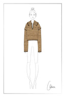 Claire Contrast Trim Polo Sweater in Oatmeal Wool