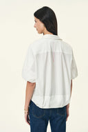 Claire Puff Sleeve Bubble Shirt in Cotton Blend