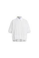Claire Puff Sleeve Bubble Shirt in Cotton Blend