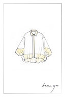 Claire Puff Sleeve Bubble Shirt in Cotton Blend