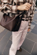 Clio Slouchy Swing Bag in Smooth Top-Grain Leather